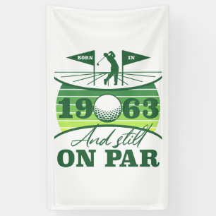 Banderoles Funny 1963 Golfer 60e anniversaire