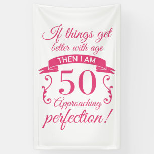 Banderoles Funny 50e anniversaire 'Perfection'
