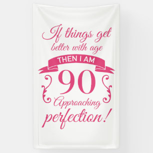 Banderoles Funny 90e anniversaire 'Perfection'