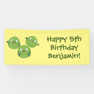 Banderoles Funny Brussels sprouts légumes caricature