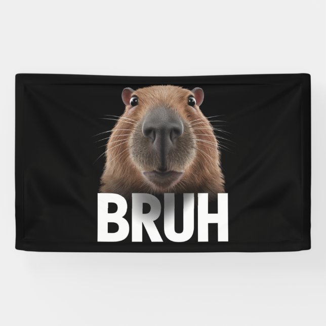 Banderoles Funny Capybara Bruh (Horizontal)