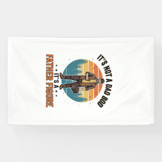 Banderoles Funny Father Figure Vintage Dad Humor Shirt Design