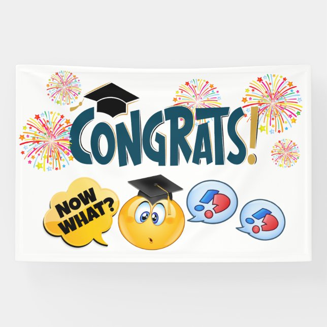 Banderoles FUNNY Félicitations Graduation (Horizontal)
