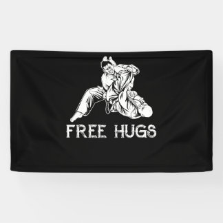 Banderoles Funny Free Hugs Brazilian Jiu-Jitsu MMA BJJ