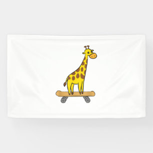 Banderoles Funny Giraffe Lover Giraffe Skateboard