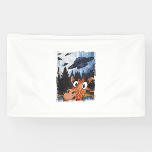 Banderoles Funny Giraffe UFO Zoo animal Weird meme Graphisme