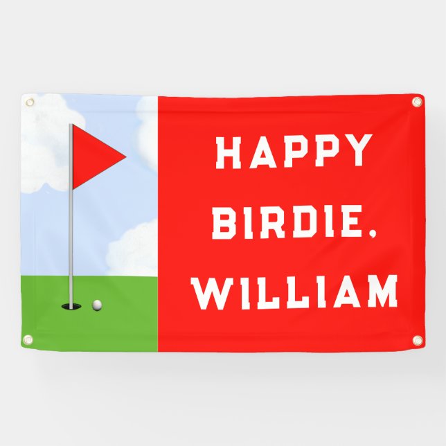 Banderoles Funny Golf Anniversaire (Horizontal)
