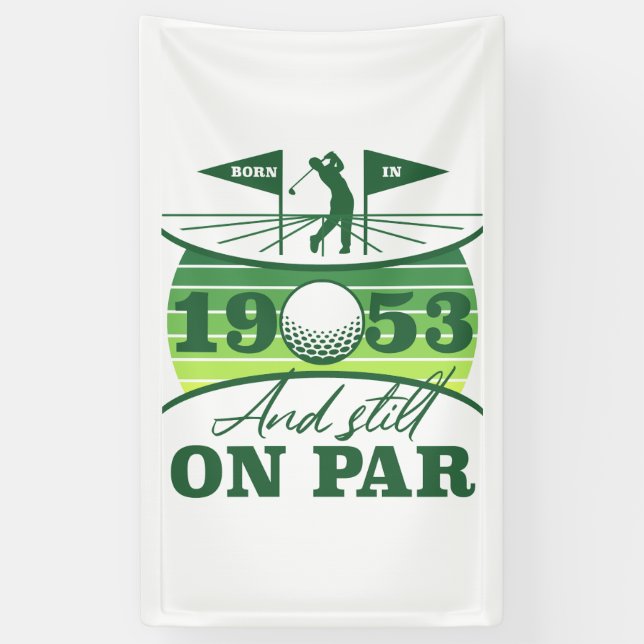 Banderoles Funny Golfer 1953 70e anniversaire (Vertical)