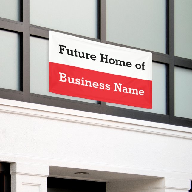 Banderoles Futur Domicile d'affaires Nom noir blanc et rouge (Bâtiment extérieur)