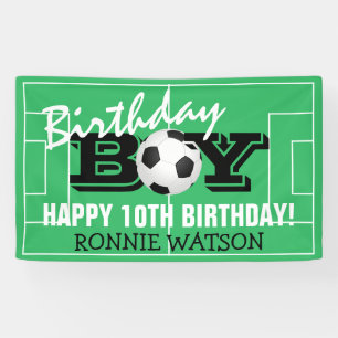 Banderoles Garçon d'anniversaire cool football Joyeux Anniv