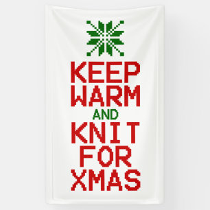 Banderoles Gardez chaud et tricot pour Noël