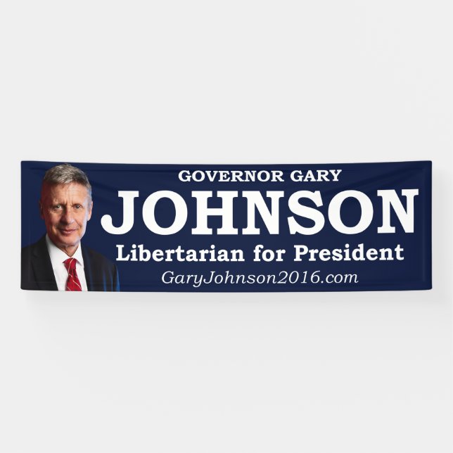 Banderoles Gary Johnson pour le Président Banner (Horizontal)