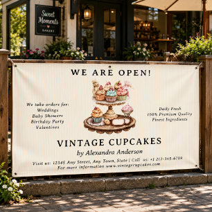 Banderoles Gâteau Cupcake Rétro Boulangerie