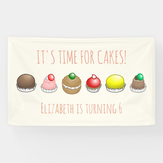 Banderoles Gâteaux colorés et délicieux (Horizontal)