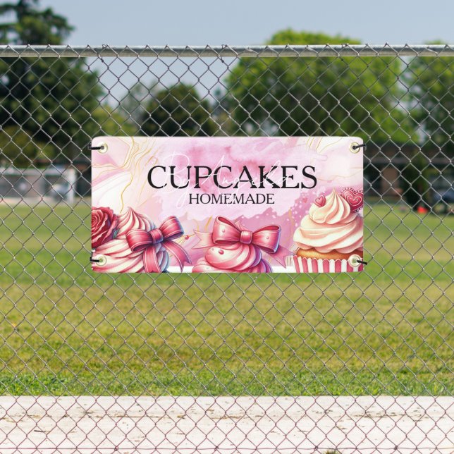 Banderoles Gâteaux Cupcakes Boulangerie Marbre Or (Insitu)