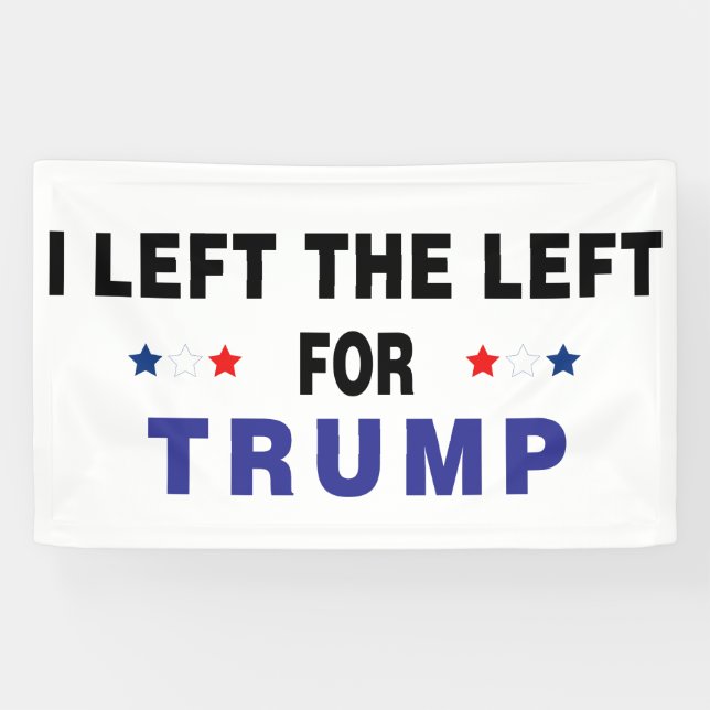 Banderoles Gauche Pour Trump (Horizontal)