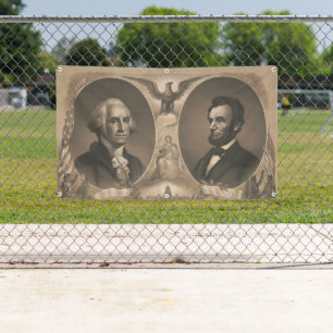 Banderoles George Washington Abraham Lincoln Eagle Vintage am
