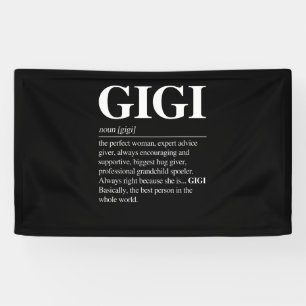 Banderoles Gigi Définition Grandma Fête des mères Cadeaux Fem