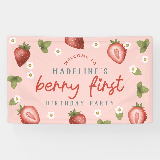 Banderoles Girls mignonne Berry Premiers enfants accueil pour (Horizontal)