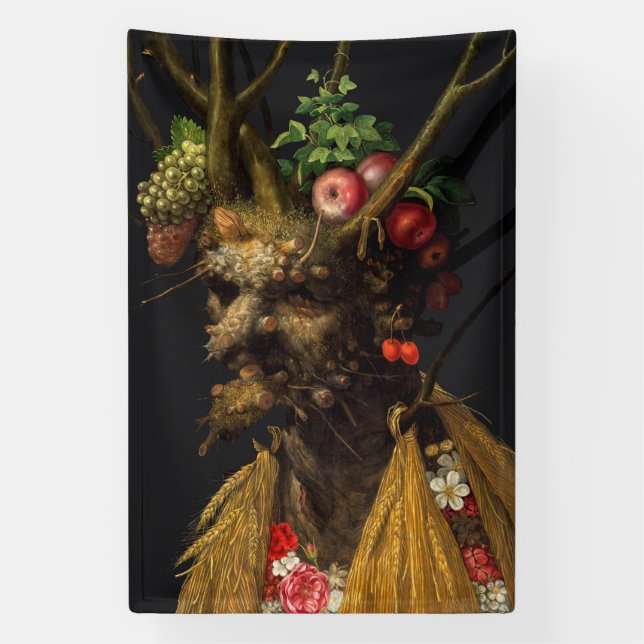 Banderoles Giuseppe Arcimboldo - Quatre saisons en une tête (Verticale)