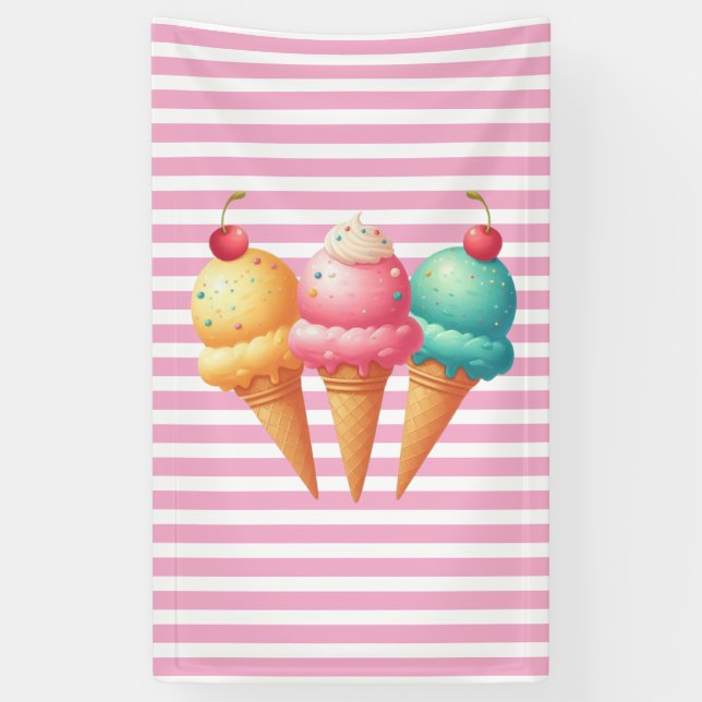 Banderoles Glace colorée (Vertical)