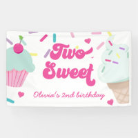 Glace et gâteau Deux Douce 2e anniversaire