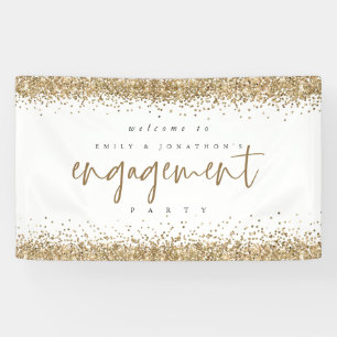 Banderoles Glam Gold Parties scintillant Borders Welcome Enga
