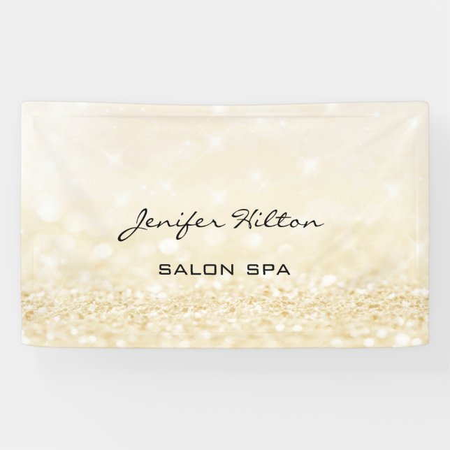 Banderoles Glamour moderne chic faux or glittery (Horizontal)