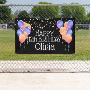 Banderoles Glittery Bright Pastels Fille's Happy Birthday