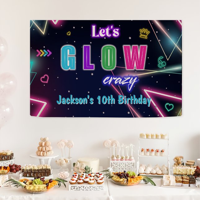 Banderoles Glow Party Neon coloré fête d'anniversaire (Créateur téléchargé)