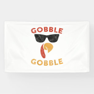 Banderoles Gobble Gobble Turquie Thanksgiving Day Cadeaux Vin