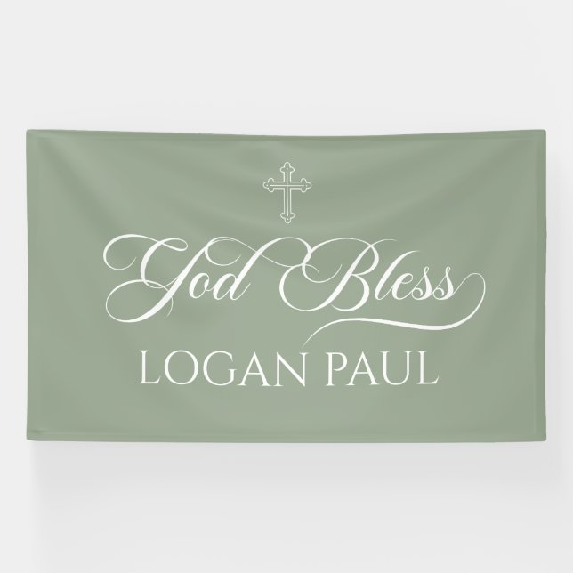 Banderoles GOD BLESS SAGE banner backdrop  (Horizontal)