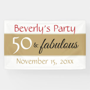 Banderoles Gold Black 50 & Fabuleuse typographie 50e annivers