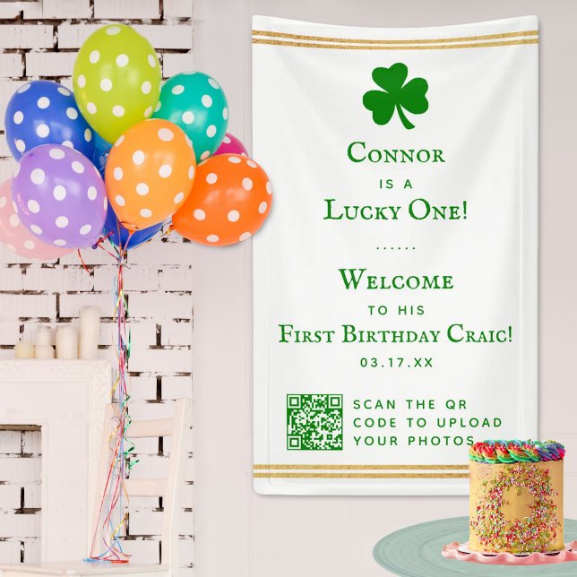 Banderoles Gold Foil St. Patrick's Day 1er anniversaire (Créateur téléchargé)