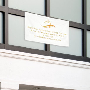 Banderoles Gold House Real Estate Company Custom Marketing