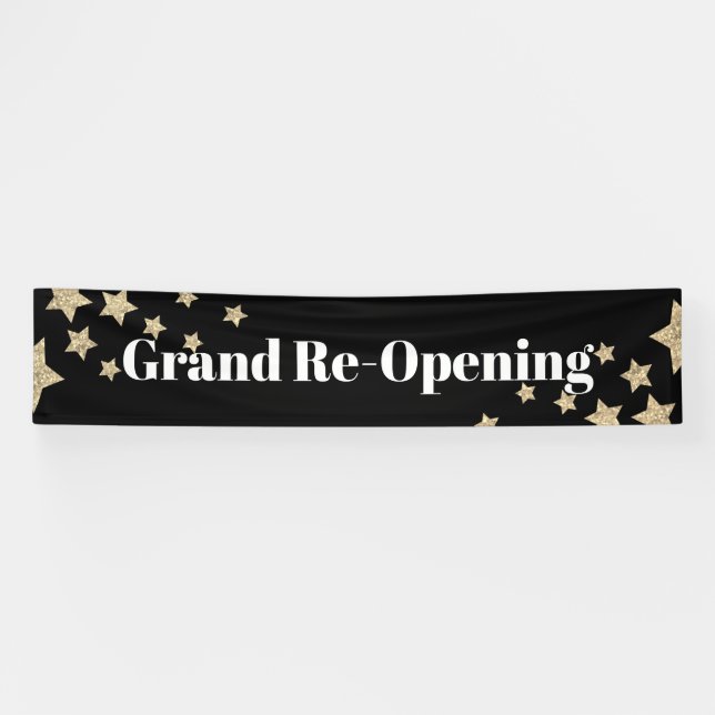 Banderoles Gold Parties scintillant Stars Sparkle Grand Rouve (Horizontal)