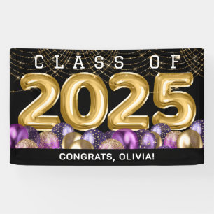 Banderoles Gold Purple Graduation
