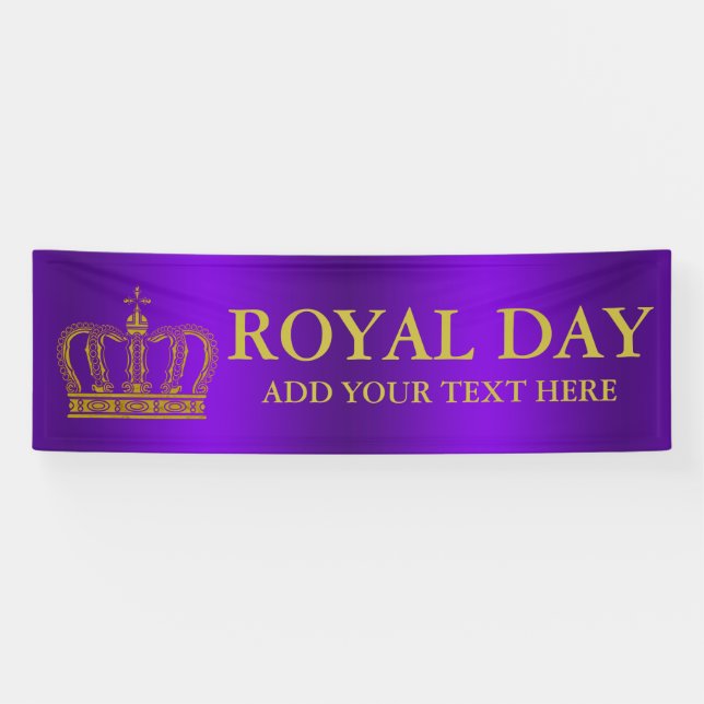 Banderoles Golden Royal Crown I + votre backgr. & idées (Horizontal)