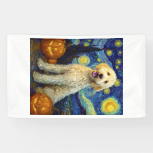 Banderoles Goldendoodle Chien Mignon Halloween Jack O Lantern
