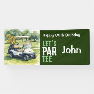Banderoles Golf 30e Anniversaire pour la fête d'un golfeur
