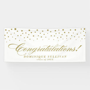 Banderoles Golf Elegant Script Félicitations Points Confetti