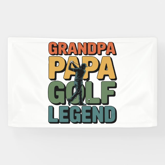Banderoles Golf Legend Grand Papa (Horizontal)