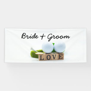 Banderoles Golf mariage marié marié club de golf balle de gol