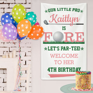 Banderoles Golf PAR-TEE 4th Birthday Welcome