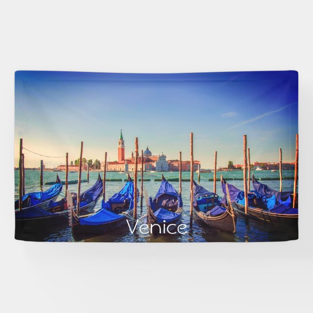 Banderoles Gondolas à Venise, Italie (Horizontal)