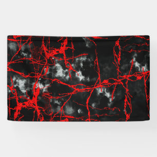 Banderoles Goth nocturne d'horreur - Noir et Blanc, Rouge