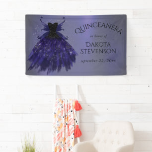 Banderoles Gothique Fairy Indigo Gown   Fleur royale violet p