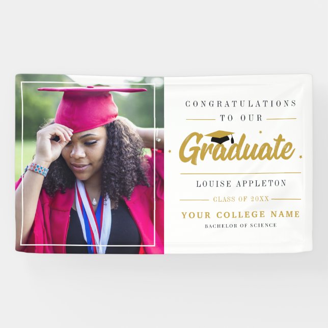 Banderoles Grad Photo Graduation 2025 Party (Horizontal)