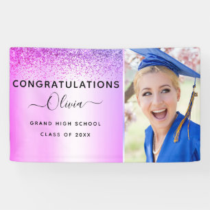 Banderoles Gradate de Parties scintillant de Graduation Purpl