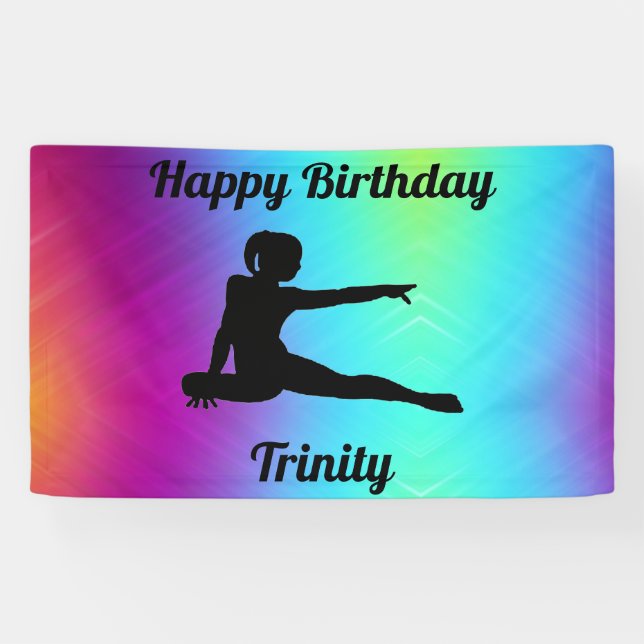 Banderoles Gradient Gymnastique Anniversaire (Horizontal)